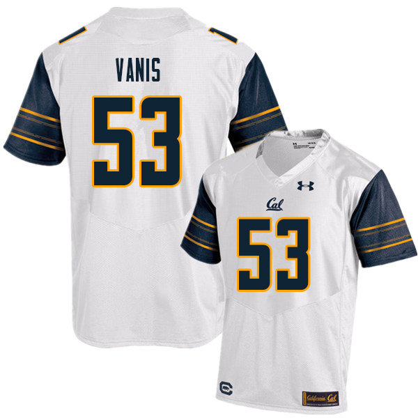 Men #53 Tommy Vanis Cal Bears UA College Football Jerseys Sale-White - Click Image to Close